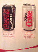 calorie zero Merci Coca, c'est beaucoup plus clair