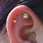 oreille piercing Piercing Pac-Man