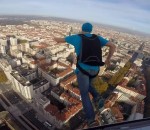 lyon gratte-ciel BASE Jump depuis la tour Incity à Lyon