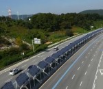 piste autoroute Piste cyclable avec panneaux solaires