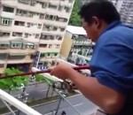 peche Pêcher depuis un balcon