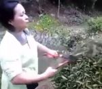 manger Une femme trouve un nid d'oiseaux