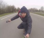 skateboard Skate électrique sur la rocade de Rennes