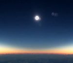 soleil lune Éclipse solaire depuis un avion