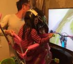 tricycle Simuler un simulateur VTT avec sa fille