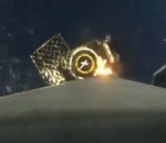 fusee barge Vue embarquée de l'atterrissage de SpaceX en pleine mer