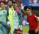 euro cristiano football Un ramasseur de balle s'incruste sur la photo du Portugal