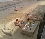 sculpture sable Apéro sur la plage