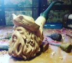 sculpture visage Pipe Davy Jones