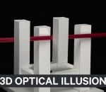 sculpture optique Illusions d'optique en 3D