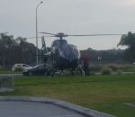 helicoptere decollage Australie : il va chez McDo en hélico