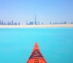 ville eau kayak Dubaï depuis un kayak
