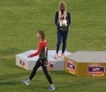 hymne podium skvortsova Mauvais hymne diffusé, une athlète quitte le podium