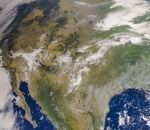 amerique L'éclipse vue depuis un satellite