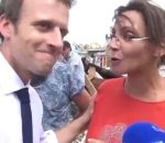 ouragan Emmanuel Macron face à une habitante de Saint-Martin