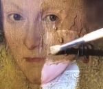 restauration Restauration d'un tableau après un jaunissement de 200 ans