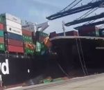 percuter collision Deux porte-conteneurs se percutent dans un port (Karachi)