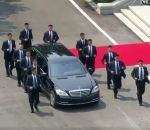 jong-un L'escorte du véhicule de Kim Jong-un (Sommet intercoréen)