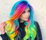 couleur arc-en-ciel Cheveux colorés