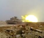 syrie Un char de combat évite un missile (Syrie)