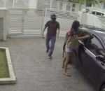 voiture voleur Femme vs Voleur de sac à main