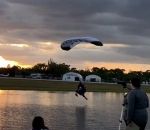 parachutiste Atterrissage brutal en parachute