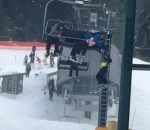 ski Sauvetage d'un enfant suspendu à un télésiège (Canada)