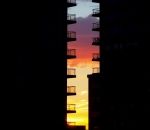 couleur immeuble Dégradé d'un lever de soleil