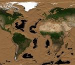 animation terre La surface de la Terre sans eau