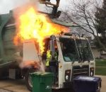 incendie Un camion-poubelle prend feu