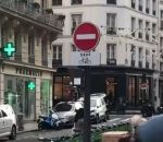 paris Carrefour dont les 4 voies sont en sens interdit (Paris)