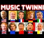 montage Les dirigeants du monde chantent des chansons étrangères