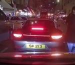 voiture Une Porsche percute des piétons à Hong Kong