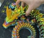 3d Un dragon articulé imprimé en 3D