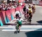 chute Fausse joie et chute d'Eduard Prades au Tour de Grèce