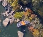 base Saut collectif en BASE jump depuis un pont (Fail)