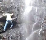 rocher Escalader une chute d'eau