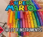 musique Mario Bros sur différents instruments à percussion