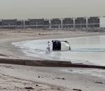 conducteur fail voiture Drift sur une plage #FAIL