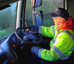 vidéo chauffeur camion accident pare-brise buee soleil rasant