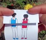 vidéo resume vie pliage papier couple