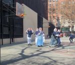 vidéo nonne religieuse basket new-york terrain